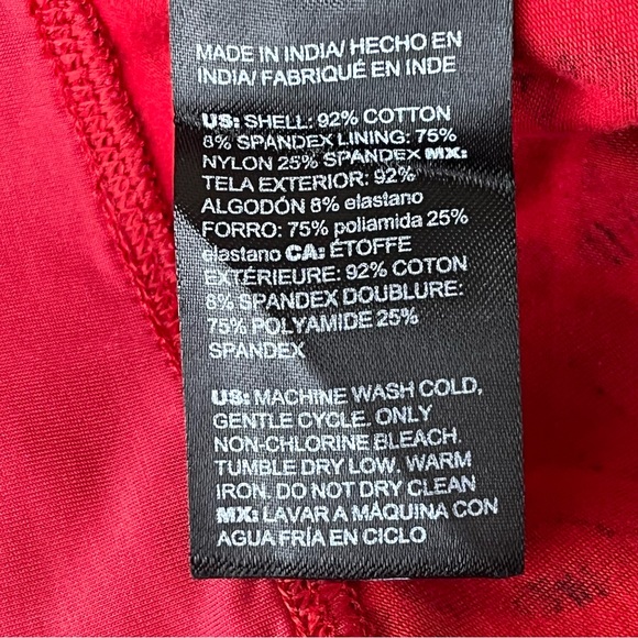 CHICO’S NWT ZENERGY SO SLIMMING PIMA COTTON ANIMAL PRINT WILD POPPY RED ANIMAL - Picture 12 of 13